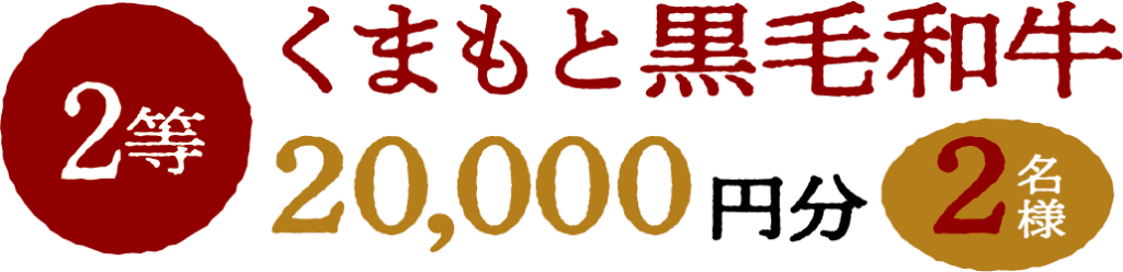 2等　くまもと黒毛和牛20,000円分