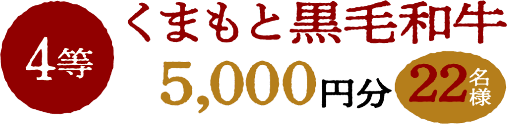 4等　くまもと黒毛和牛5,000円分